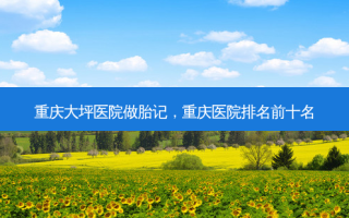 重庆大坪医院做胎记，重庆医院排名前十名