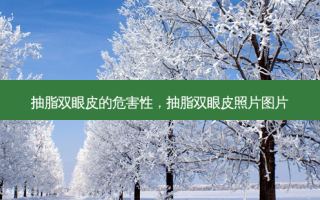 抽脂双眼皮的危害性，抽脂双眼皮照片图片