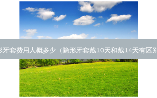 隐形牙套费用大概多少（隐形牙套戴10天和戴14天有区别嘛）