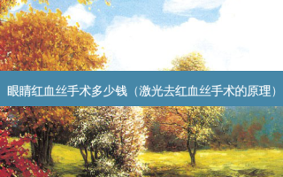 眼睛红血丝手术多少钱（激光去红血丝手术的原理）