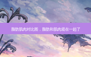 脂肪肌肉对比图，脂肪和肌肉混在一起了