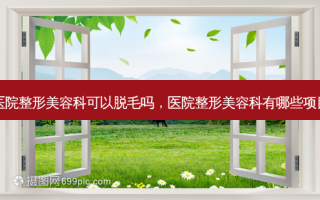 医院整形美容科可以脱毛吗，医院整形美容科有哪些项目