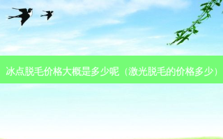 冰点脱毛价格大概是多少呢（激光脱毛的价格多少）
