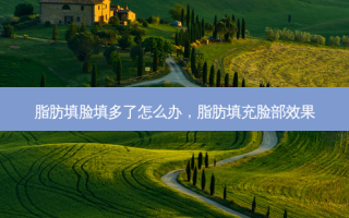 脂肪填脸填多了怎么办，脂肪填充脸部效果