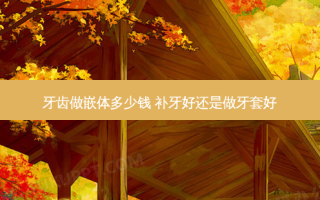 牙齿做嵌体多少钱 补牙好还是做牙套好