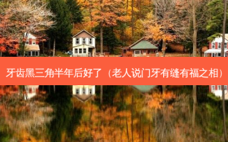 牙齿黑三角半年后好了（老人说门牙有缝有福之相）