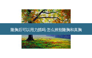 隆胸后可以用力抓吗 怎么辨别隆胸和真胸
