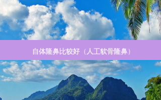 自体隆鼻比较好（人工软骨隆鼻）