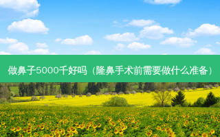 做鼻子5000千好吗（隆鼻手术前需要做什么准备）