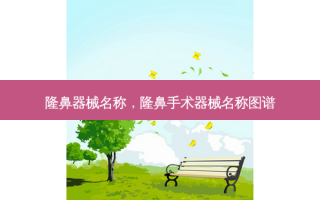 隆鼻器械名称，隆鼻手术器械名称图谱