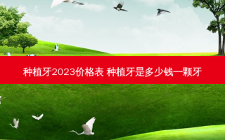 种植牙2023价格表 种植牙是多少钱一颗牙