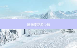 隆胸要花多少钱