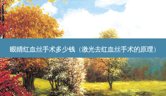 眼睛红血丝手术多少钱（激光去红血丝手术的原理）-第1张图片-容颜志 - 专注变美资讯