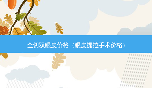 全切双眼皮价格(眼皮提拉手术价格)-第1张图片-容颜志 - 专注变美资讯 全切双眼皮价格(眼皮提拉手术价格)-第1张图片-容颜志 - 专注变美资讯