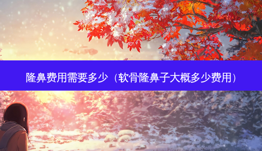 隆鼻费用需要多少(软骨隆鼻子大概多少费用)-第1张图片-容颜志 - 专注变美资讯 隆鼻费用需要多少(软骨隆鼻子大概多少费用)-第1张图片-容颜志 - 专注变美资讯