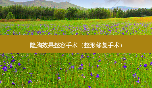 隆胸效果整容手术(整形修复手术)-第1张图片-容颜志 - 专注变美资讯 隆胸效果整容手术(整形修复手术)-第1张图片-容颜志 - 专注变美资讯