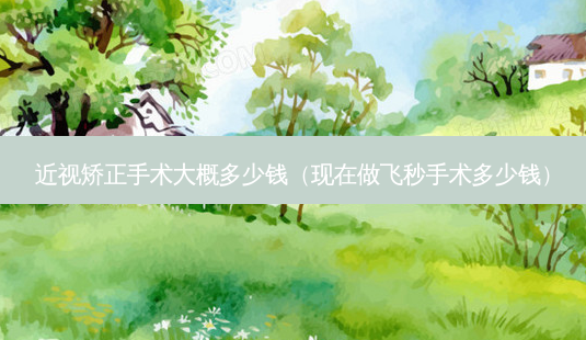 近视矫正手术大概多少钱（现在做飞秒手术多少钱）-第1张图片-容颜志 - 专注变美资讯