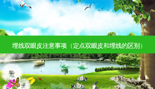 埋线双眼皮注意事项（定点双眼皮和埋线的区别）-第1张图片-容颜志 - 专注变美资讯