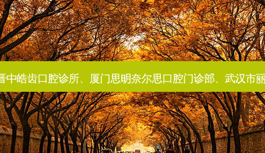 国内的牙科医院前三名排行榜:晋中皓齿口腔诊所、厦门思明奈尔思口腔门诊部、武汉市丽尔雅口腔(将军路店)等强势入榜-第1张图片-容颜志 - 专注变美资讯 国内的牙科医院前三名排行榜:晋中皓齿口腔诊所、厦门思明奈尔思口腔门诊部、武汉市丽尔雅口腔(将军路店)等强势入榜-第1张图片-容颜志 - 专注变美资讯