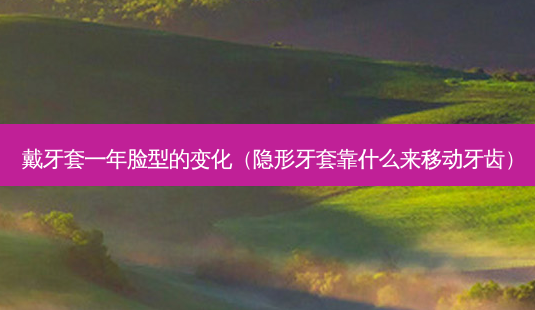 戴牙套一年脸型的变化（隐形牙套靠什么来移动牙齿）-第1张图片-容颜志 - 专注变美资讯