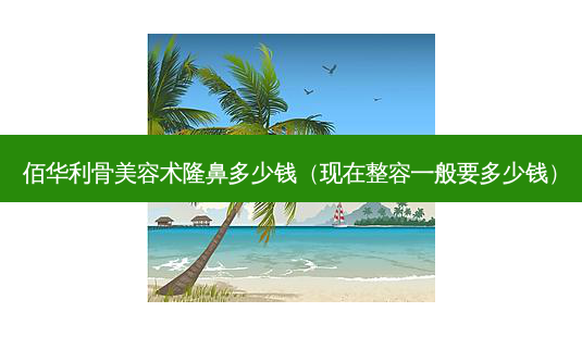 佰华利骨美容术隆鼻多少钱(现在整容一般要多少钱)-第1张图片-容颜志 - 专注变美资讯 佰华利骨美容术隆鼻多少钱(现在整容一般要多少钱)-第1张图片-容颜志 - 专注变美资讯