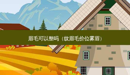 眉毛可以整吗(纹眉毛价位雾眉)-第1张图片-容颜志 - 专注变美资讯 眉毛可以整吗(纹眉毛价位雾眉)-第1张图片-容颜志 - 专注变美资讯