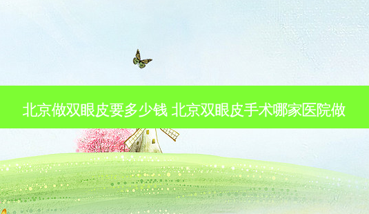 北京做双眼皮要多少钱 北京双眼皮手术哪家医院做-第1张图片-容颜志 - 专注变美资讯