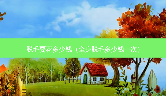 脱毛要花多少钱（全身脱毛多少钱一次）-第1张图片-容颜志 - 专注变美资讯