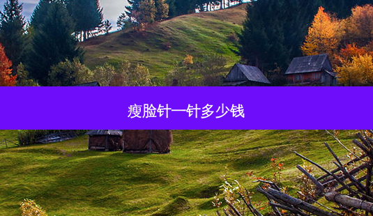 瘦脸针一针多少钱-第1张图片-容颜志 - 专注变美资讯 瘦脸针一针多少钱-第1张图片-容颜志 - 专注变美资讯