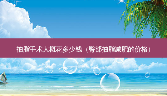 抽脂手术大概花多少钱（臀部抽脂减肥的价格）-第1张图片-容颜志 - 专注变美资讯