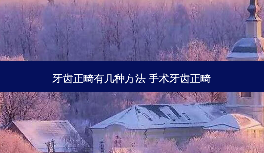 牙齿正畸有几种 *** 手术牙齿正畸-第1张图片-容颜志 - 专注变美资讯 牙齿正畸有几种 *** 手术牙齿正畸-第1张图片-容颜志 - 专注变美资讯