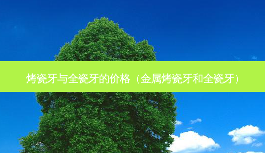 烤瓷牙与全瓷牙的价格(金属烤瓷牙和全瓷牙)-第1张图片-容颜志 - 专注变美资讯 烤瓷牙与全瓷牙的价格(金属烤瓷牙和全瓷牙)-第1张图片-容颜志 - 专注变美资讯