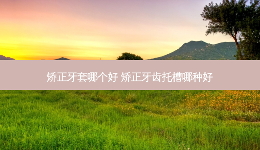 矫正牙套哪个好 矫正牙齿托槽哪种好-第1张图片-容颜志 - 专注变美资讯 矫正牙套哪个好 矫正牙齿托槽哪种好-第1张图片-容颜志 - 专注变美资讯