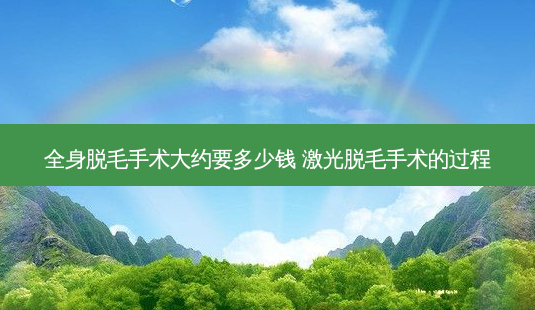 全身脱毛手术大约要多少钱 激光脱毛手术的过程-第1张图片-容颜志 - 专注变美资讯 全身脱毛手术大约要多少钱 激光脱毛手术的过程-第1张图片-容颜志 - 专注变美资讯