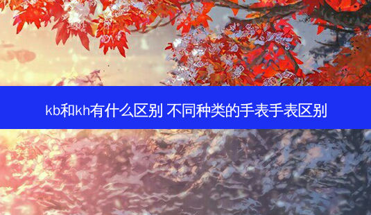 kb和kh有什么区别 不同种类的手表手表区别-第1张图片-容颜志 - 专注变美资讯 kb和kh有什么区别 不同种类的手表手表区别-第1张图片-容颜志 - 专注变美资讯