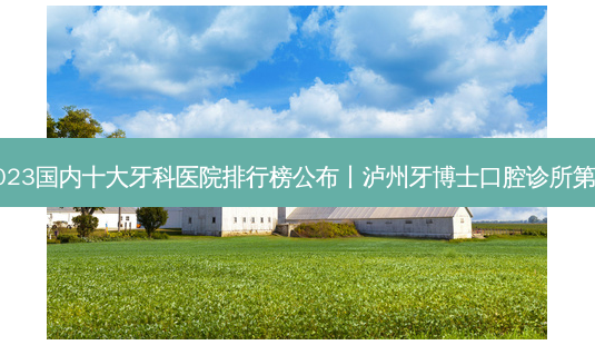 2023国内十大牙科医院排行榜公布丨泸州牙博士口腔诊所第一-第1张图片-容颜志 - 专注变美资讯 2023国内十大牙科医院排行榜公布丨泸州牙博士口腔诊所第一-第1张图片-容颜志 - 专注变美资讯