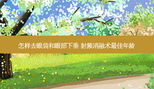 怎样去眼袋和眼部下垂 射频消融术佳年龄-第1张图片-容颜志 - 专注变美资讯