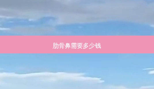 肋骨鼻需要多少钱-第1张图片-容颜志 - 专注变美资讯 肋骨鼻需要多少钱-第1张图片-容颜志 - 专注变美资讯