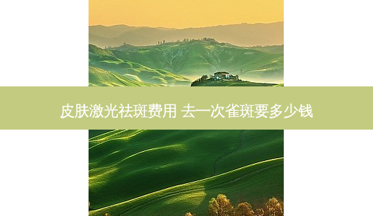 皮肤激光祛斑费用 去一次雀斑要多少钱-第1张图片-容颜志 - 专注变美资讯 皮肤激光祛斑费用 去一次雀斑要多少钱-第1张图片-容颜志 - 专注变美资讯