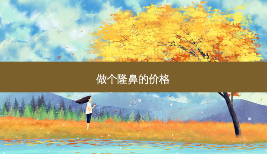 做个隆鼻的价格-第1张图片-容颜志 - 专注变美资讯