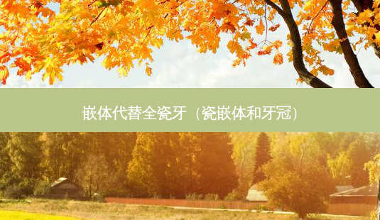 嵌体代替全瓷牙（瓷嵌体和牙冠）-第1张图片-容颜志 - 专注变美资讯