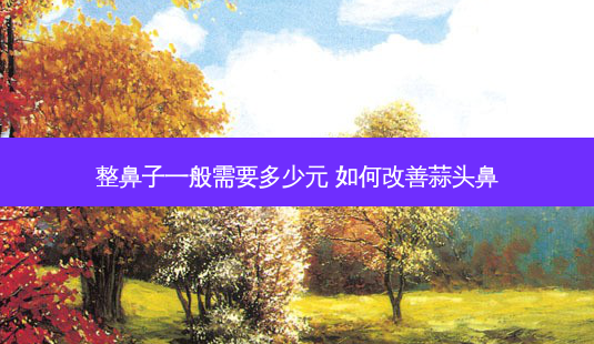 整鼻子一般需要多少元 如何蒜头鼻-第1张图片-容颜志 - 专注变美资讯 整鼻子一般需要多少元 如何蒜头鼻-第1张图片-容颜志 - 专注变美资讯
