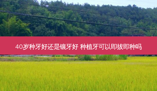40岁种牙好还是镶牙好 种植牙可以即拔即种吗-第1张图片-容颜志 - 专注变美资讯 40岁种牙好还是镶牙好 种植牙可以即拔即种吗-第1张图片-容颜志 - 专注变美资讯