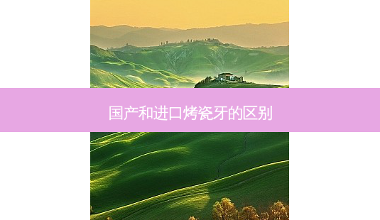 国产和进口烤瓷牙的区别-第1张图片-容颜志 - 专注变美资讯 国产和进口烤瓷牙的区别-第1张图片-容颜志 - 专注变美资讯