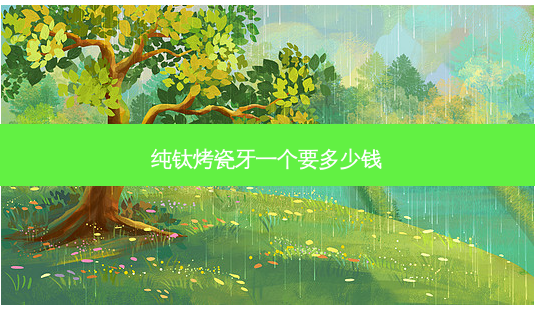 纯钛烤瓷牙一个要多少钱-第1张图片-容颜志 - 专注变美资讯 纯钛烤瓷牙一个要多少钱-第1张图片-容颜志 - 专注变美资讯