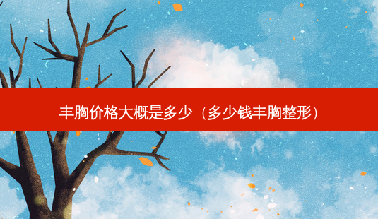 丰胸价格大概是多少(多少钱丰胸整形)-第1张图片-容颜志 - 专注变美资讯 丰胸价格大概是多少(多少钱丰胸整形)-第1张图片-容颜志 - 专注变美资讯