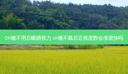 OK镜不用后眼睛视力 ok镜不戴后近视度数会涨很快吗-第1张图片-容颜志 - 专注变美资讯 OK镜不用后眼睛视力 ok镜不戴后近视度数会涨很快吗-第1张图片-容颜志 - 专注变美资讯