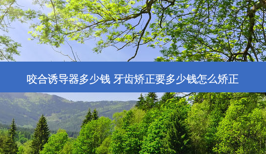 咬合诱导器多少钱 牙齿矫正要多少钱怎么矫正-第1张图片-容颜志 - 专注变美资讯 咬合诱导器多少钱 牙齿矫正要多少钱怎么矫正-第1张图片-容颜志 - 专注变美资讯