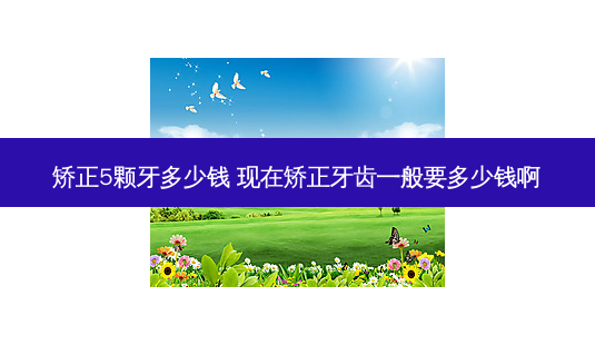 矫正5颗牙多少钱 现在矫正牙齿一般要多少钱啊-第1张图片-容颜志 - 专注变美资讯 矫正5颗牙多少钱 现在矫正牙齿一般要多少钱啊-第1张图片-容颜志 - 专注变美资讯