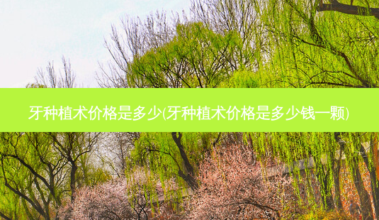 牙种植术价格是多少(牙种植术价格是多少钱一颗)-第1张图片-容颜志 - 专注变美资讯 牙种植术价格是多少(牙种植术价格是多少钱一颗)-第1张图片-容颜志 - 专注变美资讯